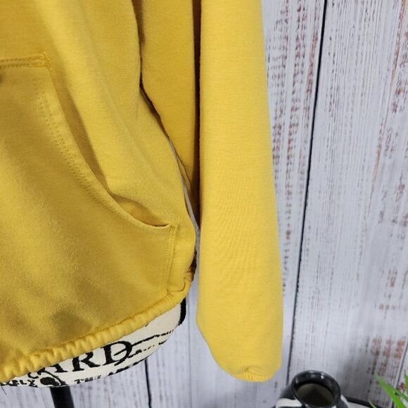 NWOT Maurices Yellow Medium Butter Soft Casual Relaxed Hooded Boho Chic Blouse - Picture 5 of 10